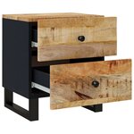 vidaXL Tables de chevet 2 Pièces 40x33x46 cm Bois de manguier solide
