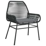 vidaXL Ensemble de salle à manger pour jardin 3 Pièces Noir polyrotin