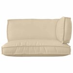 vidaXL Set de coussins de palette 3 Pièces Beige 120 x 80 x 12 cm