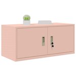 vidaXL Armoire de rangement Rose 90 x 40 x 40 cm Acier