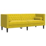 vidaXL Ensemble de canapé Chesterfield et traversins 2 Pièces velours
