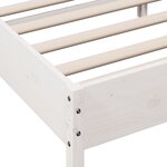 vidaXL Cadre de lit sans matelas blanc 135x190 cm bois de pin massif