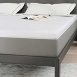 vidaXL Surmatelas Blanc 200 x 200 x 5 cm Tissu Jacquard