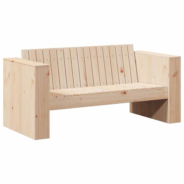 vidaXL Canapé de jardin Marron 134 x 60 x 62 cm Bois massif en pin