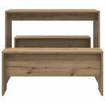 vidaXL Ensemble table à manger et bancs 3 Pièces bois d'ingénierie