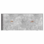 vidaXL Cadre de lit Gris béton 100 x 200 cm Bois d'ingénierie