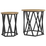 vidaXL Table basse 2 pc Chêne artisanal 50 x 50 x 50 cm