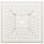 vidaXL Table de jardin Blanc 90x90x73 cm Aluminium coulé