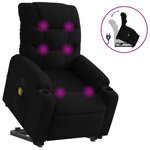 vidaXL Fauteuil de massage inclinable Noir Tissu