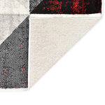 Vidaxl tapis noir et rouge 160x230 cm pp