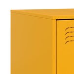 vidaXL Tables de chevet 2 Pièces jaune moutarde 34 5x39x62 cm acier
