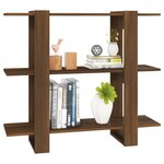 vidaXL Bibliothèque/Séparateur de pièce Chêne marron 100x30x87 cm