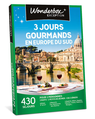 Coffret cadeau - WONDERBOX - 3 jours gourmands en Europe du sud