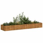 vidaXL Jardinière rouillé 360x80x40 cm acier inoxydable