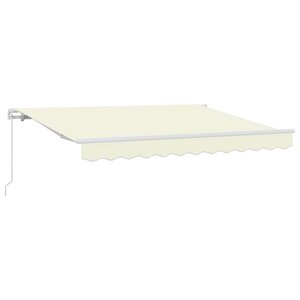 vidaXL Auvent Rétractable Crème 250 x 200 cm Polyester et Aluminium