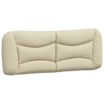 vidaXL Coussin de tête de lit crème 120 cm tissu