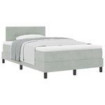 vidaXL Lit à ressorts avec matelas Gris clair 120 x 190 cm Velours