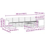 vidaXL Ensemble de canapés d'extérieur 6 pc Naturel