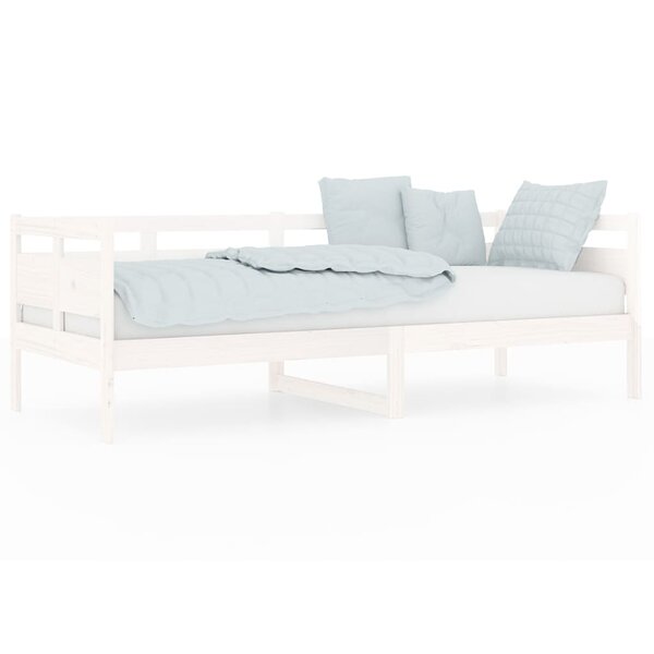 vidaXL Lit de jour blanc bois de pin massif 80x200 cm