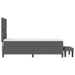 vidaXL Lit Box Spring avec Matelas & Banc Gris Foncé 80x200 cm Tissu