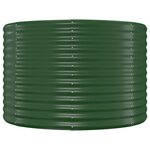 vidaXL Lit surélevé de jardin Acier galvanisé 396x100x68cm Vert