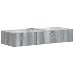 vidaXL Table d'appoint murale Sonoma gris 87 5 x 34 5 x 17 cm