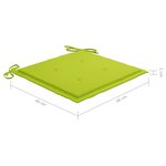 vidaXL Chaises pliables d'extérieur lot de 8 et coussins Bois d'acacia