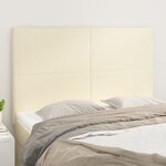 vidaXL Tête de lit Crème 144x5x118/128 cm Similicuir