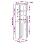 vidaXL Armoire de salle de bain BODO blanc 44x30x160 cm