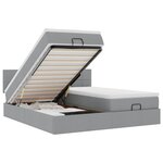 VidaXL Cadre de lit ottoman et matelas gris clair 180x200cm tissu