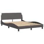 vidaXL Cadre de lit Viana avec LED sans matelas gris 120x200 cm