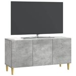 vidaXL Meuble TV Gris béton 99 x 34 5 x 50 cm Bois d'ingénierie