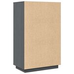 vidaXL Buffet haut Gris 67x40x108 5 cm Bois massif de pin