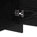 vidaXL Meuble TV Chêne noir Bois d'ingénierie
