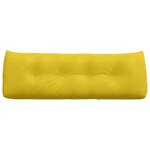 vidaXL Coussin de Dos Jaune 140 x 24 x 50 cm Velours