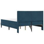 vidaXL Cadre de lit avec matelas Bleu 120 x 190 cm Velours