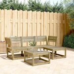 vidaXL Salon de jardin 4 Pièces bois de pin imprégné