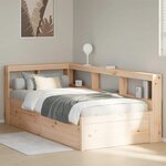 vidaXL Lit bibliothèque sans matelas 100x200 cm bois massif de pin