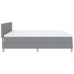 vidaXL Lit à ressort avec matelas & LED gris clair 180x200 cm tissu