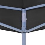 vidaXL Toit de tente de réception 3x3 m Noir 270 g/m²