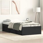 vidaXL Cadre de lit sans matelas noir 75x190 cm