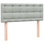 vidaXL Sommier à lattes de lit et matelas gris clair 120x210cm velours