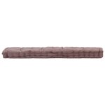 vidaXL Coussins de plancher de palette lot de 2 Coton Taupe