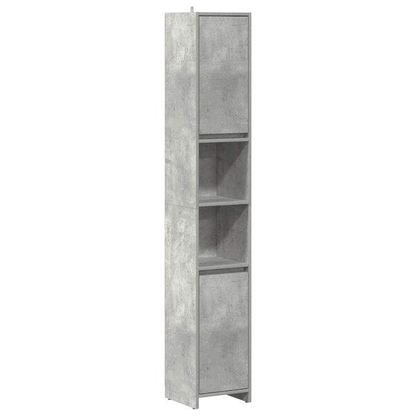 vidaXL Armoire de salle de bain Gris béton 30x30x183 5 cm Aggloméré