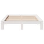vidaXL Cadre de lit sans matelas blanc 140x200 cm bois de pin massif