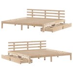 vidaXL Cadre de lit avec tiroirs sans matelas 200x200 cm