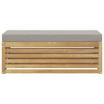 vidaXL Banc de Jardin Blanc 115 x 43 x 45 cm Bois d'Acacia Massif