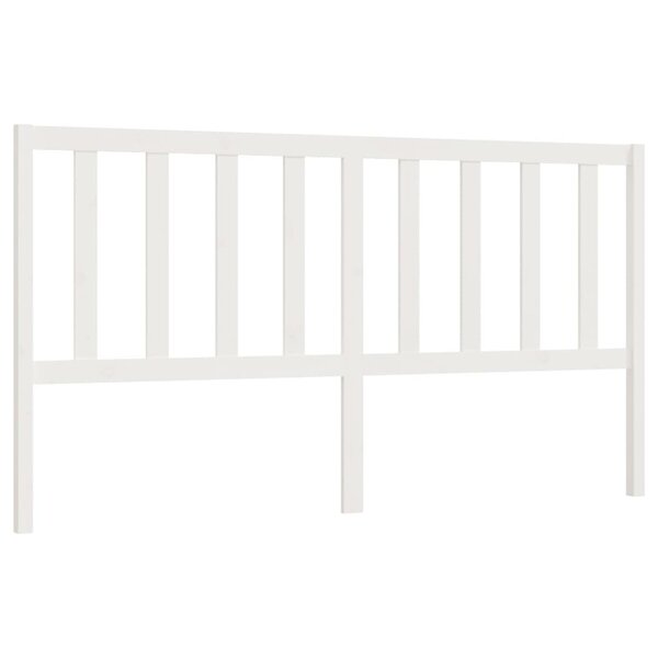 vidaXL Tête de lit Blanc 206x4x100 cm Bois massif de pin