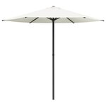 vidaXL Parasol de jardin 230 x 230 cm Polyester Rectangulaire Crème
