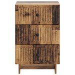 vidaXL Cabinet de chevet avec tiroir Bois ancien 43 x 41 x 66 5 cm